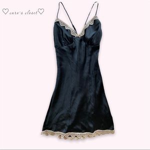 Black slip dress